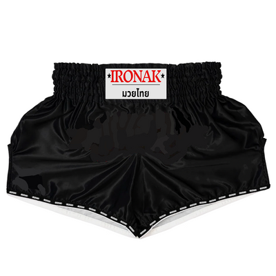IRONAK MUAY THAI SHORTS - BLACK
