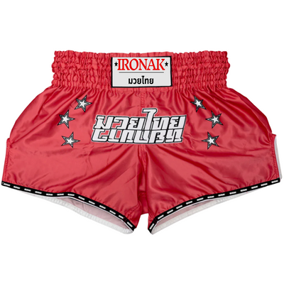 IRONAK MUAY THAI SHORTS - BLOOD RED